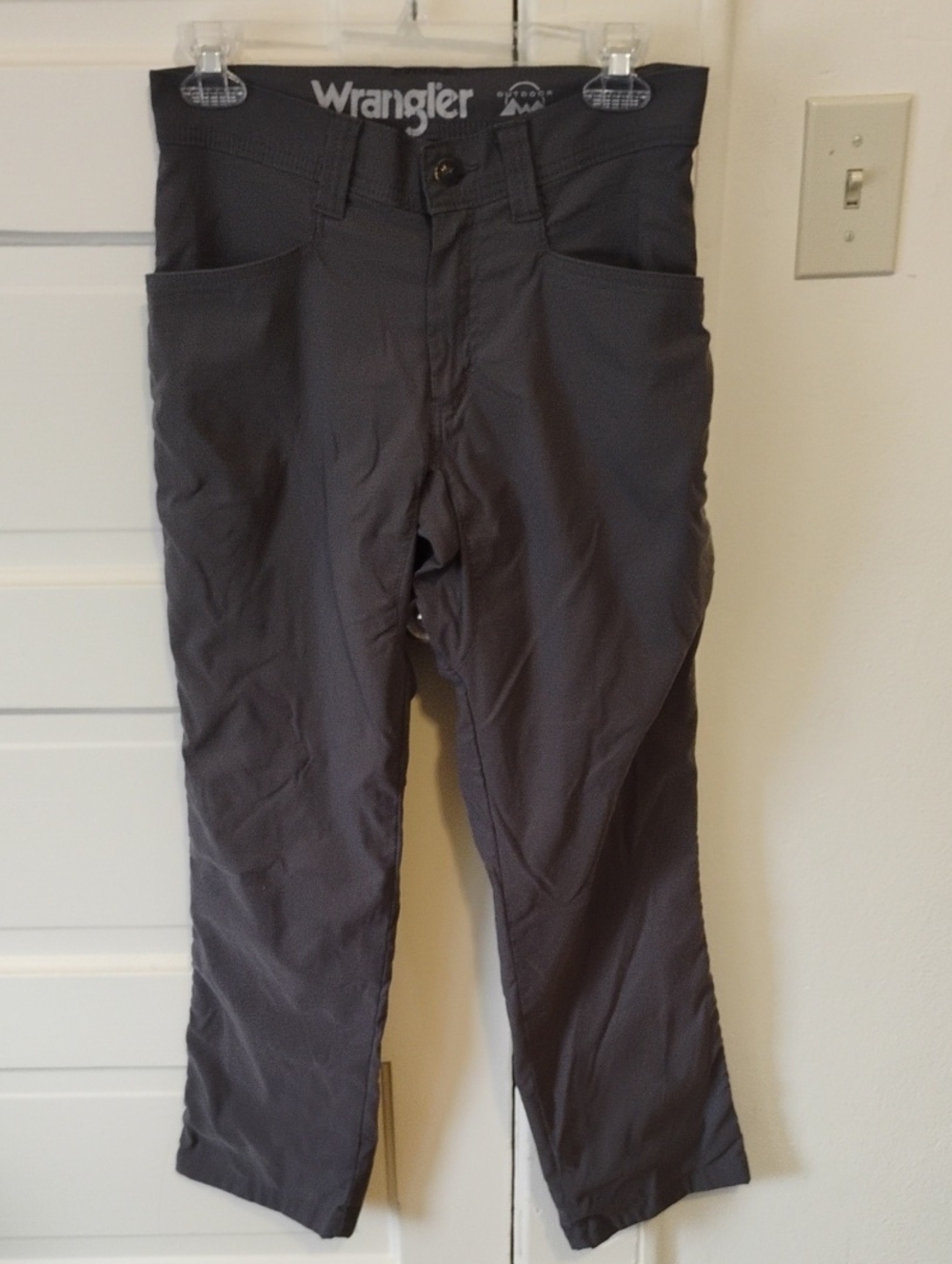Wrangler Men's Dark Gray Stretch Fleece Lined Outdoor Pants Sz 29 x 30